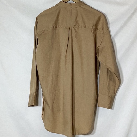 Anthropologie MAEVE The Bennet Buttondown Shirt Camel Size Small - Picture 13 of 16